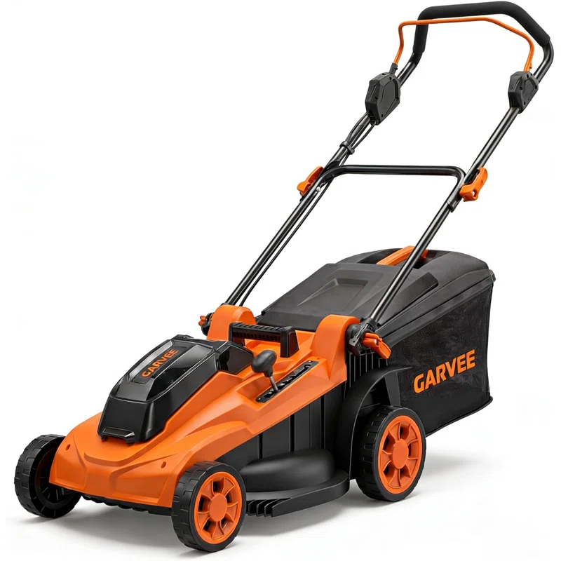 40V Cordless Lawn Mower, 17-Inch Battery Powered Push Lawn Mower